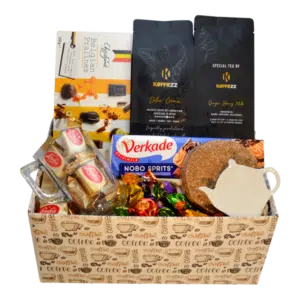 Thuiswerk geschenk met koffie en thee