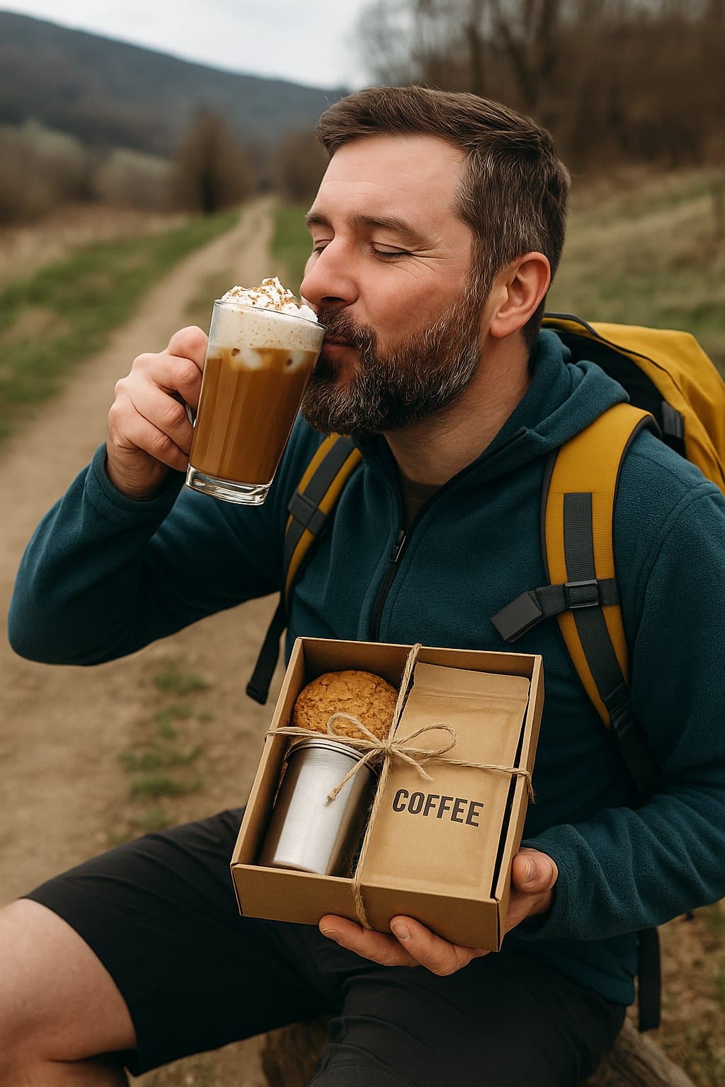 Lange wandeling koffie