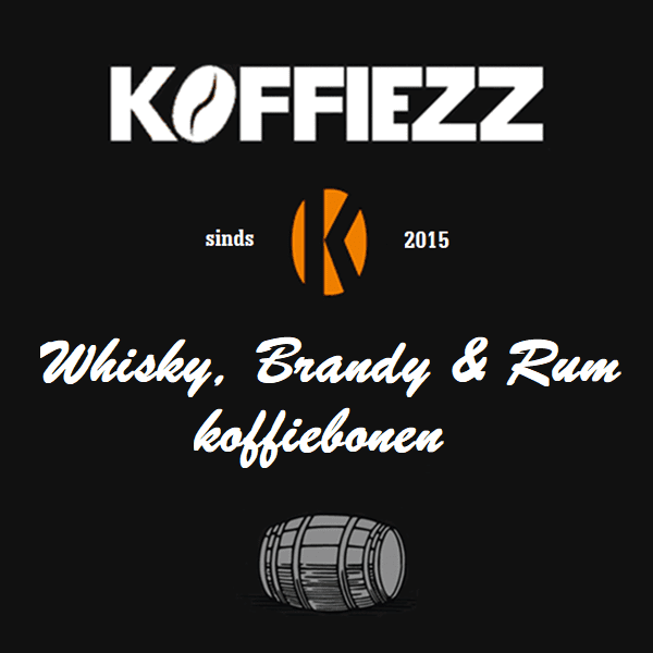 Koffiebonen met echte rum gebrand